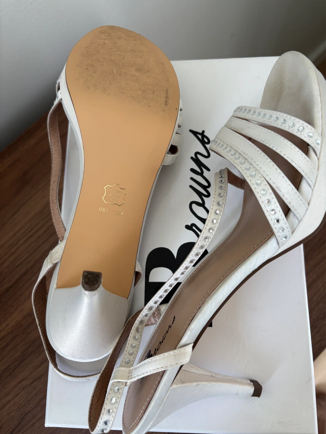 Off-White "Nadia" Heeled Sandals by Browns Shoes - Size 10M - photo 5