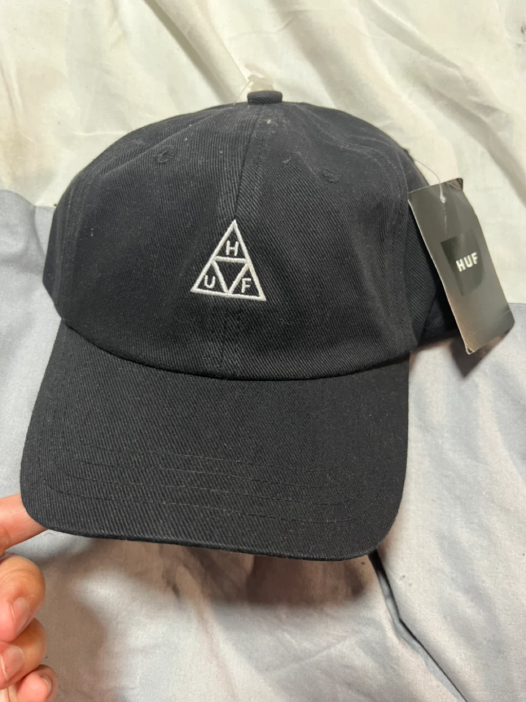 HUFF Ess Og Logo Cv 6 Panel Hat Black
