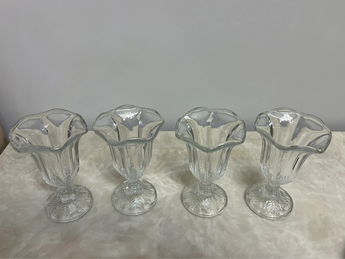 Set of 4 Clear Glass Sundae Dishes - photo 3