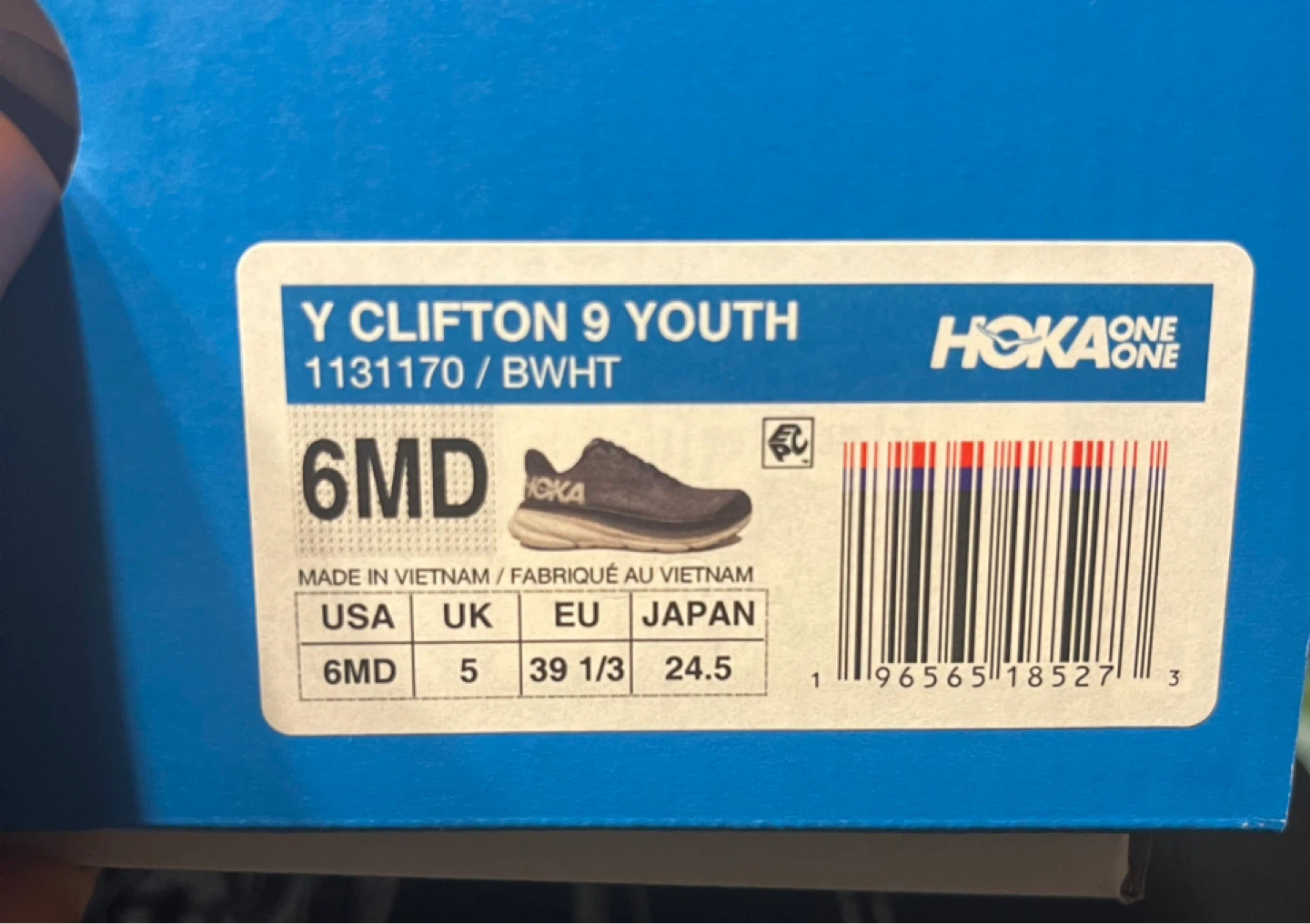 Hoka Clifton 9 Youth Running Shoes Size 6 MD - photo 4