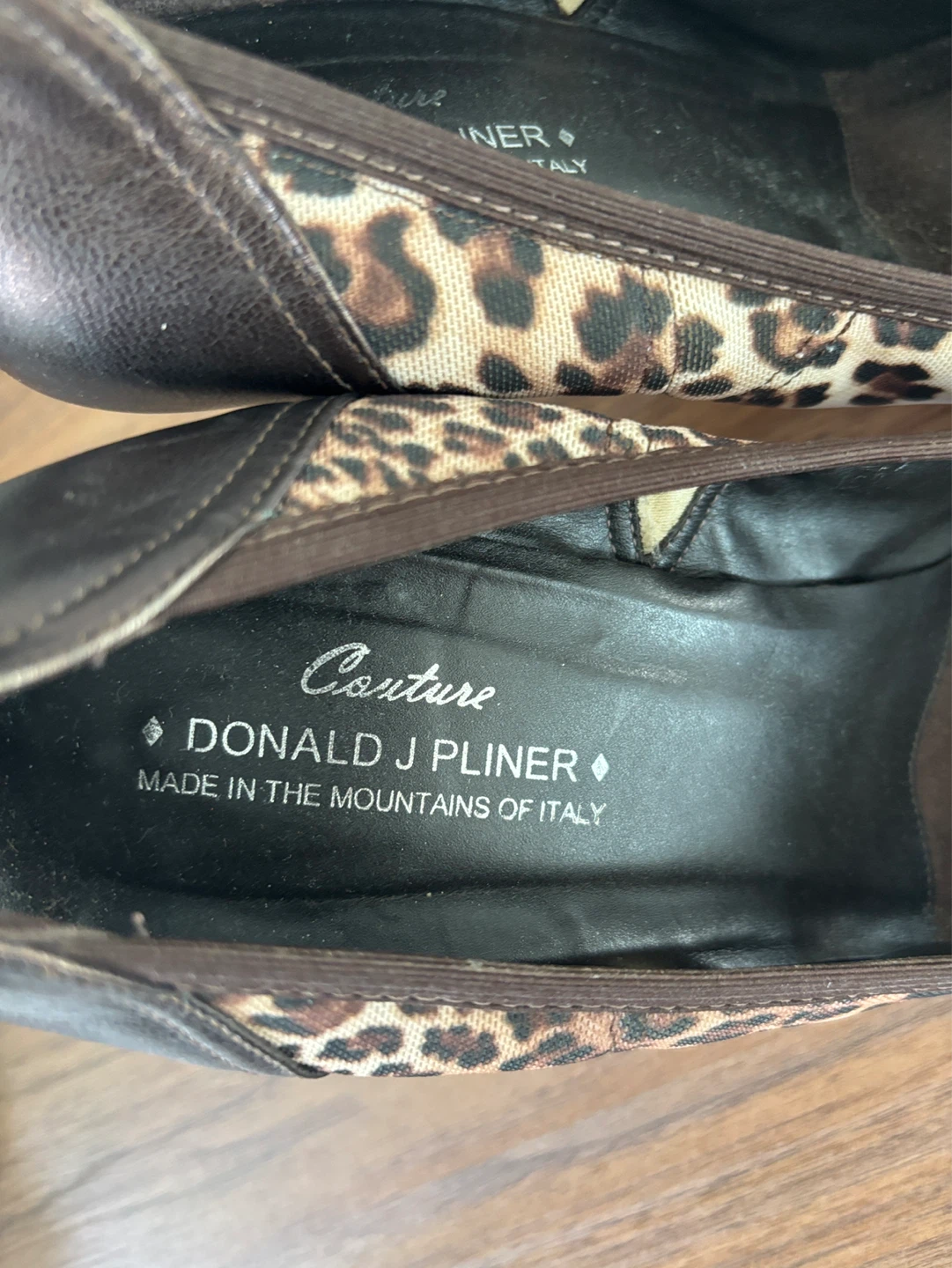 Donald J Pliner Leopard Print Peep Toe Heels Size 10M - photo 3