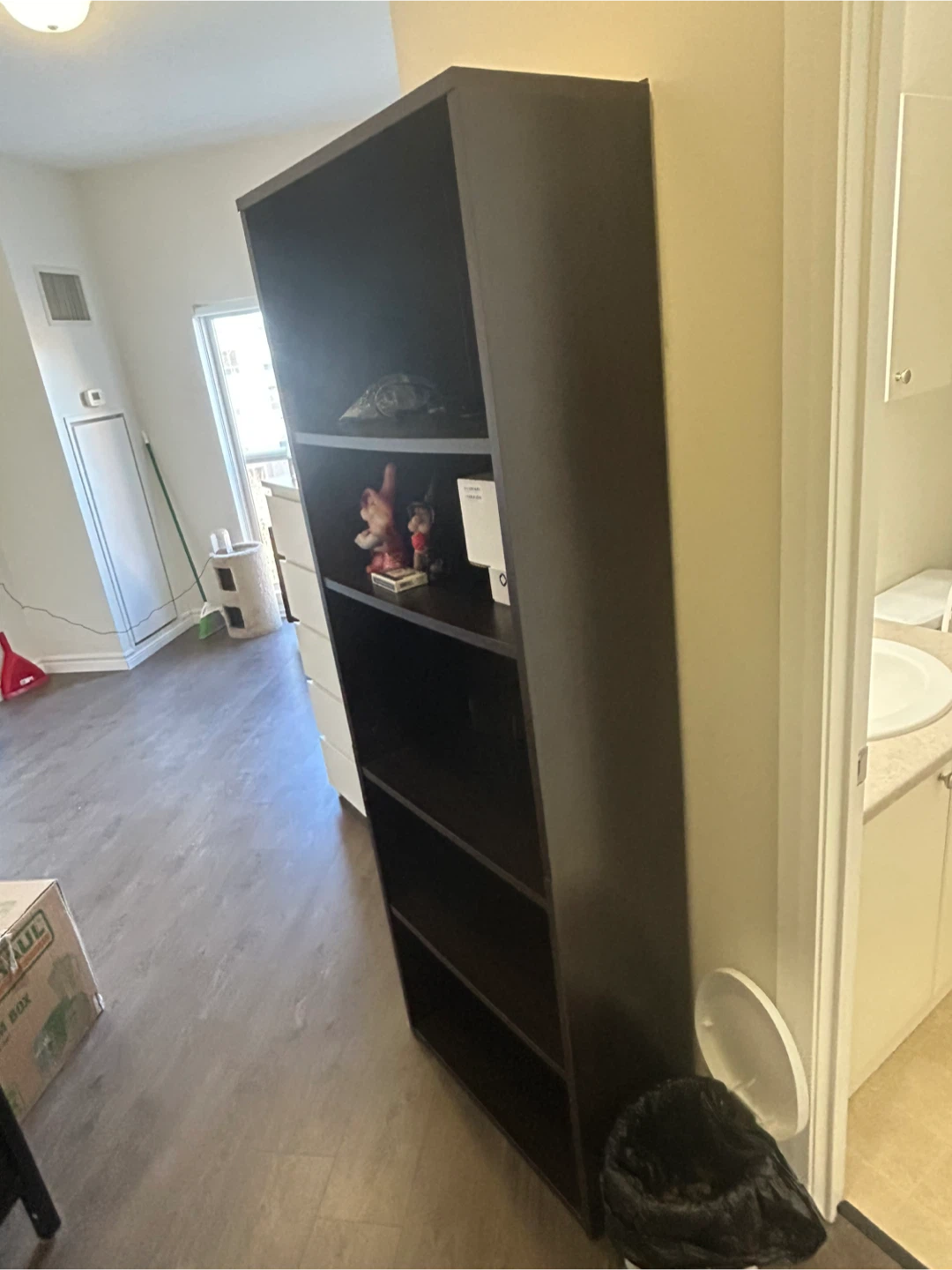 Dark Brown 5-Shelf Bookshelf - photo 4