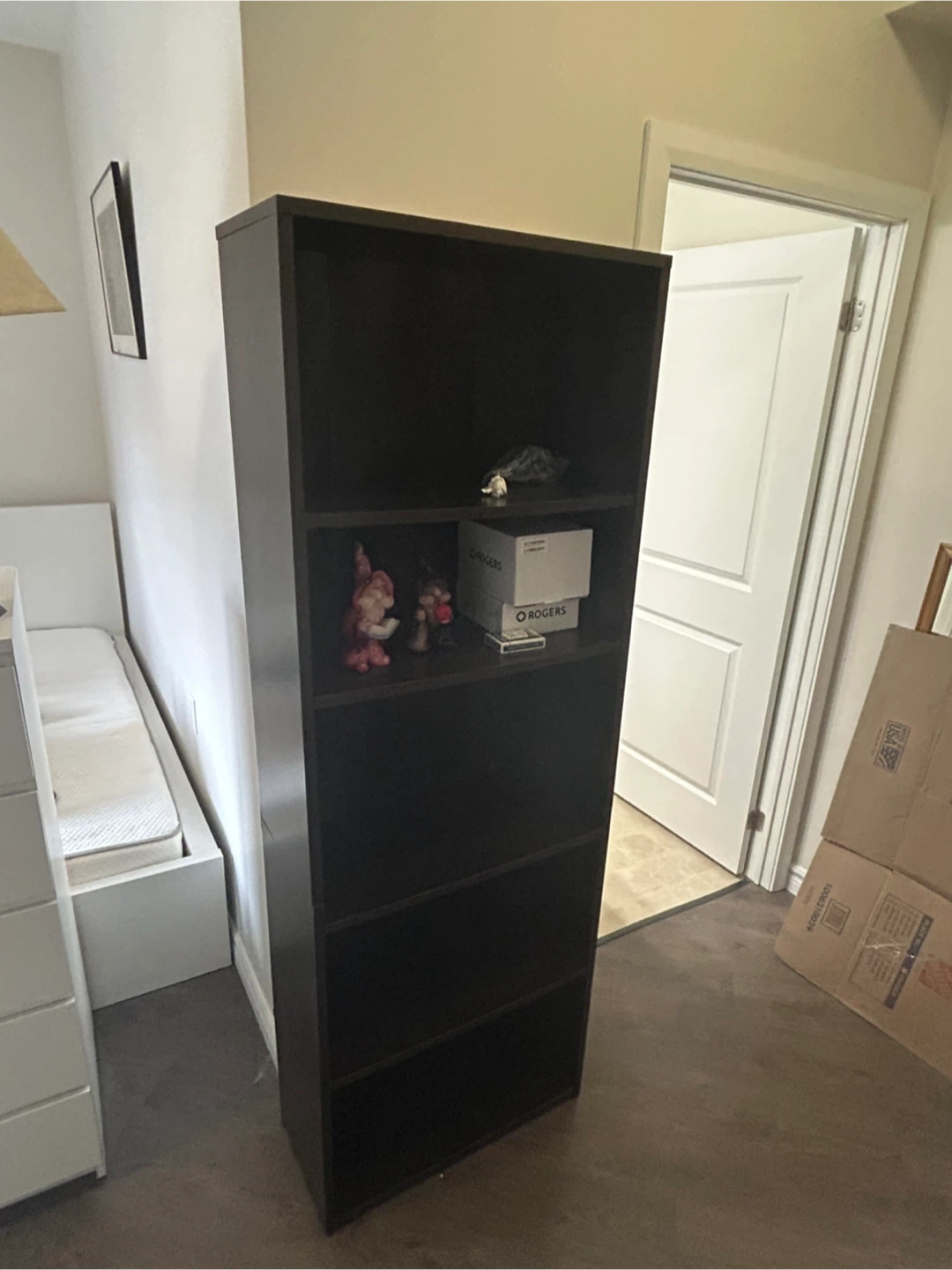 Dark Brown 5-Shelf Bookshelf - photo 5