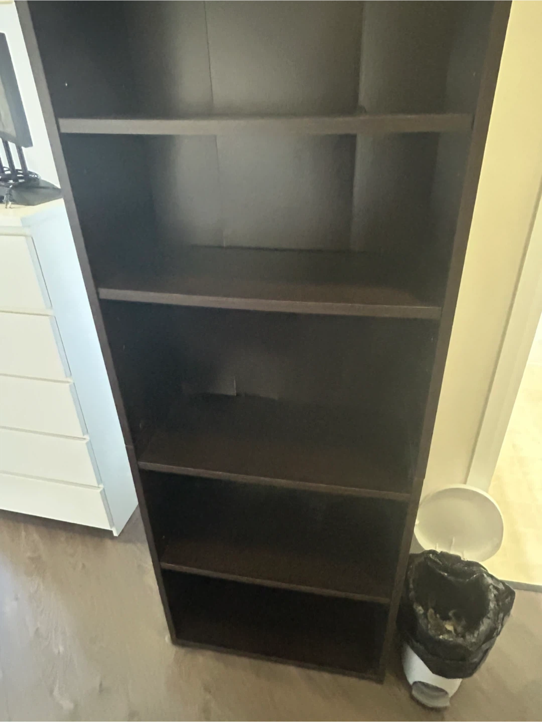 Dark Brown 5-Shelf Bookshelf - photo 2