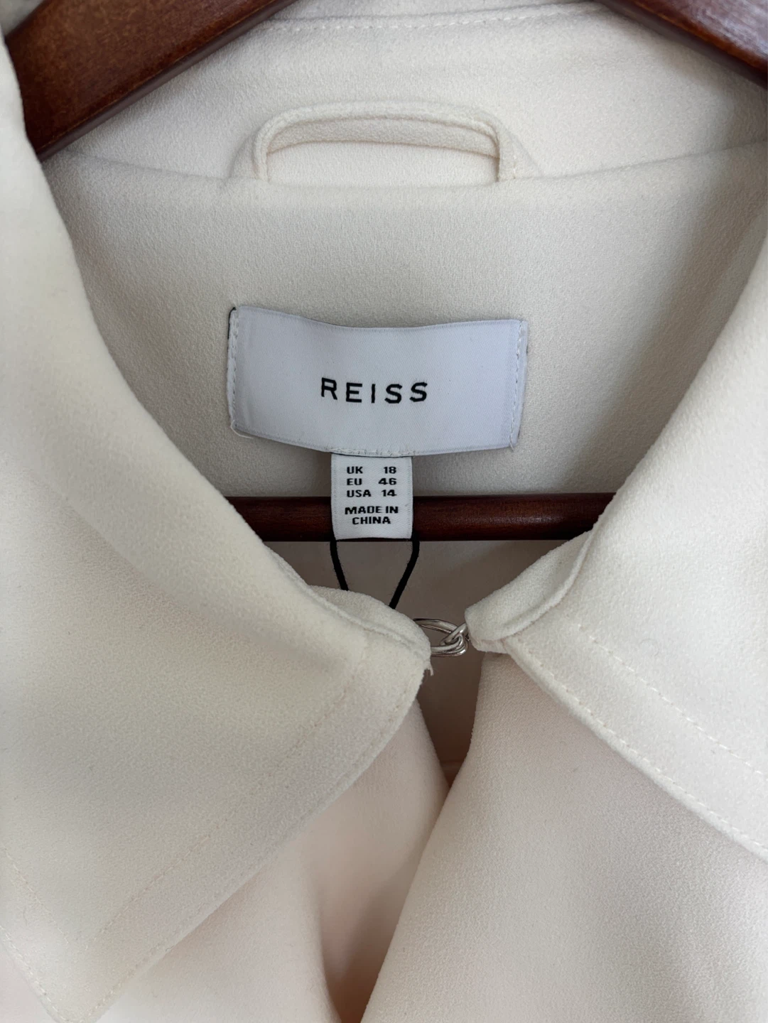 REISS Etta Trench Coat - Cream - UK 10 - photo 2