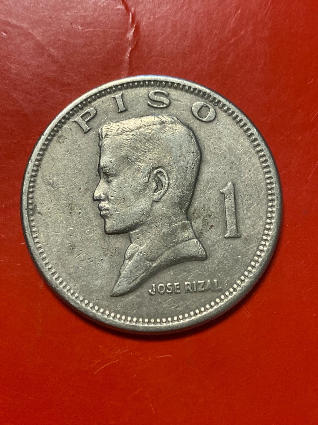 Philippines 1 Piso Coin 1974 Jose Rizal - photo 2
