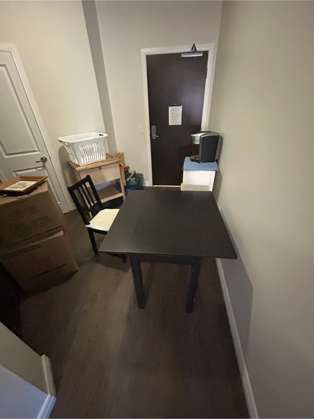 Black Dining Table with 2 Chairs