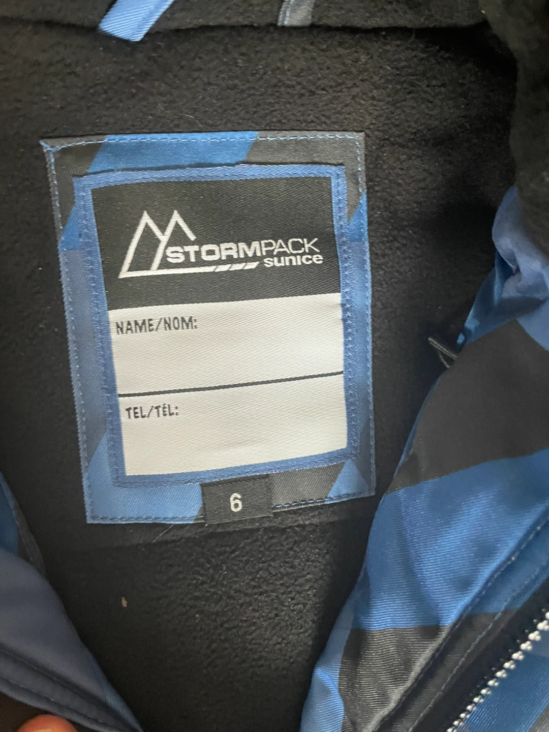 Stormpack Snowsuit Boys' Blue Geometric Winter Jacket - Size 6 - photo 4