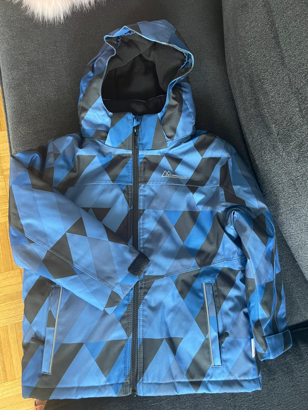 Stormpack Snowsuit Boys' Blue Geometric Winter Jacket - Size 6 - photo 2