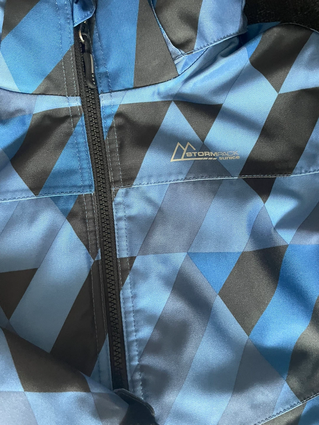 Stormpack Snowsuit Boys' Blue Geometric Winter Jacket - Size 6 - photo 3