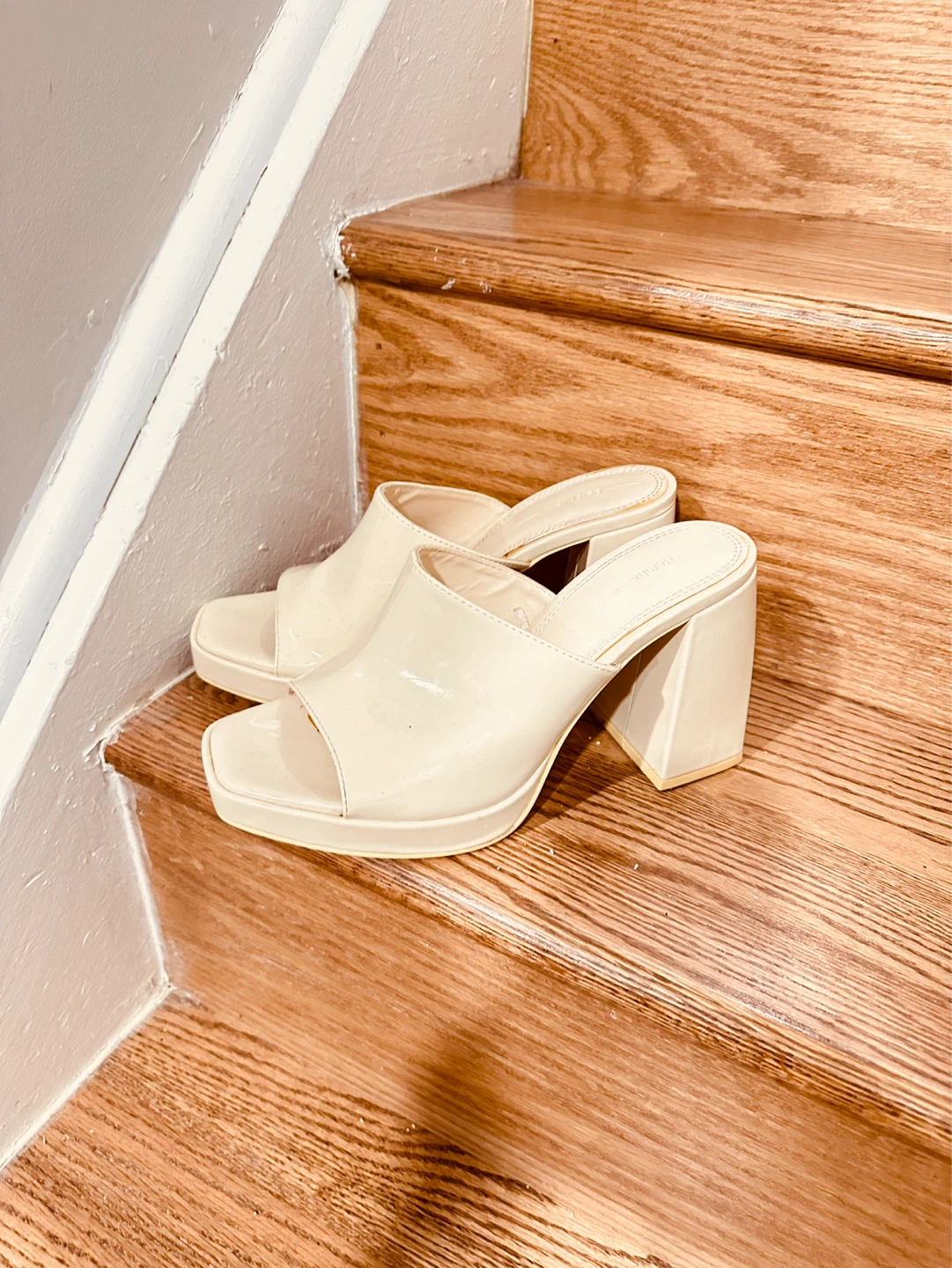 Bershka Cream Mules Size 39