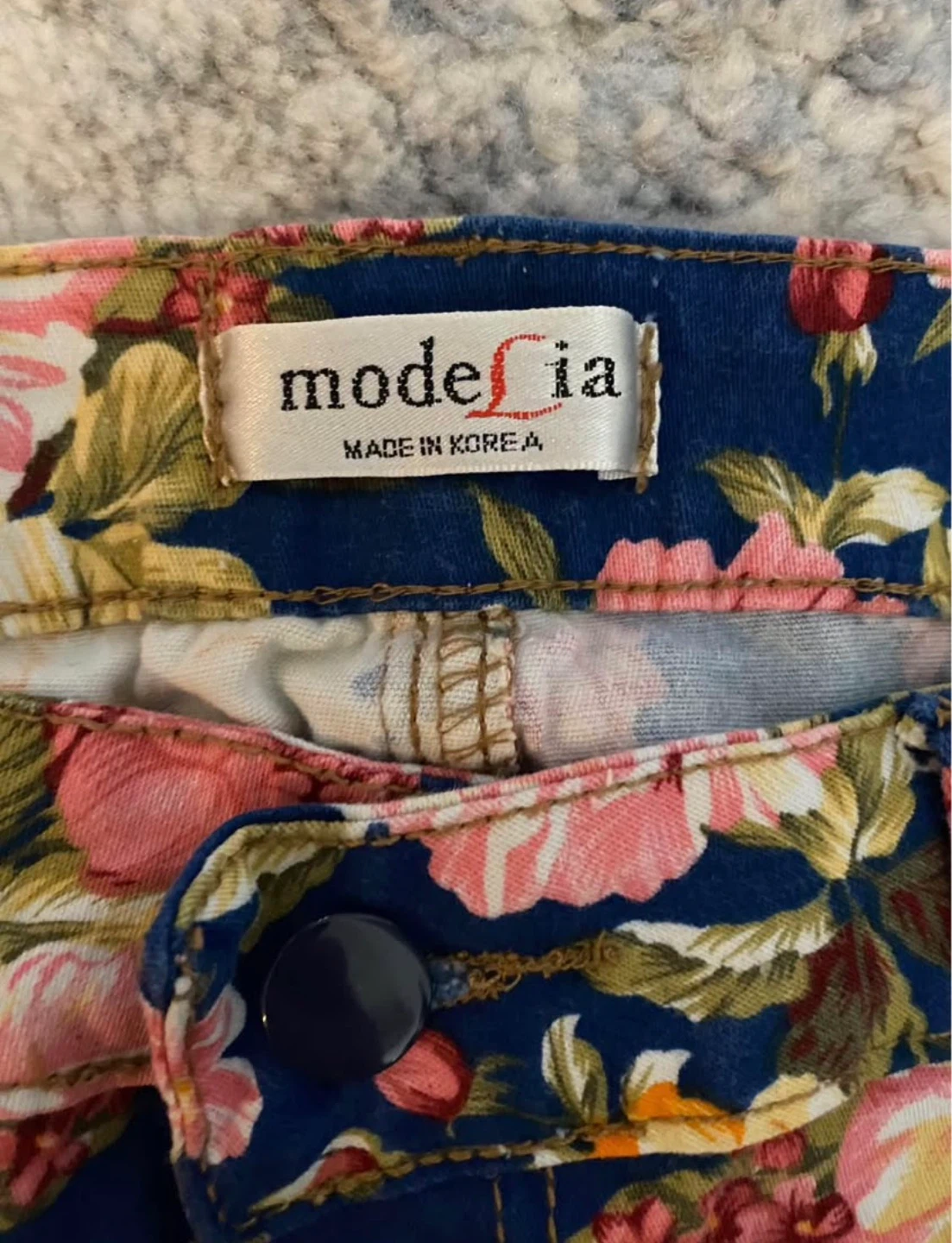 Modelia Floral Skinny Pants Size L - photo 4