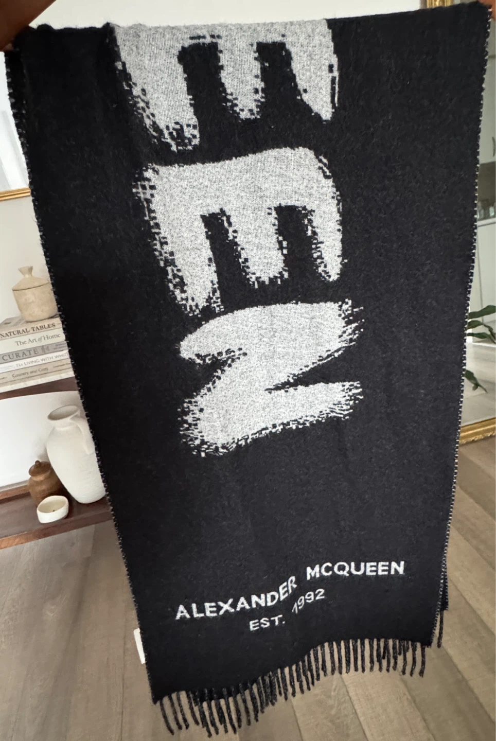 Alexander McQueen Black Wool Scarf - photo 2