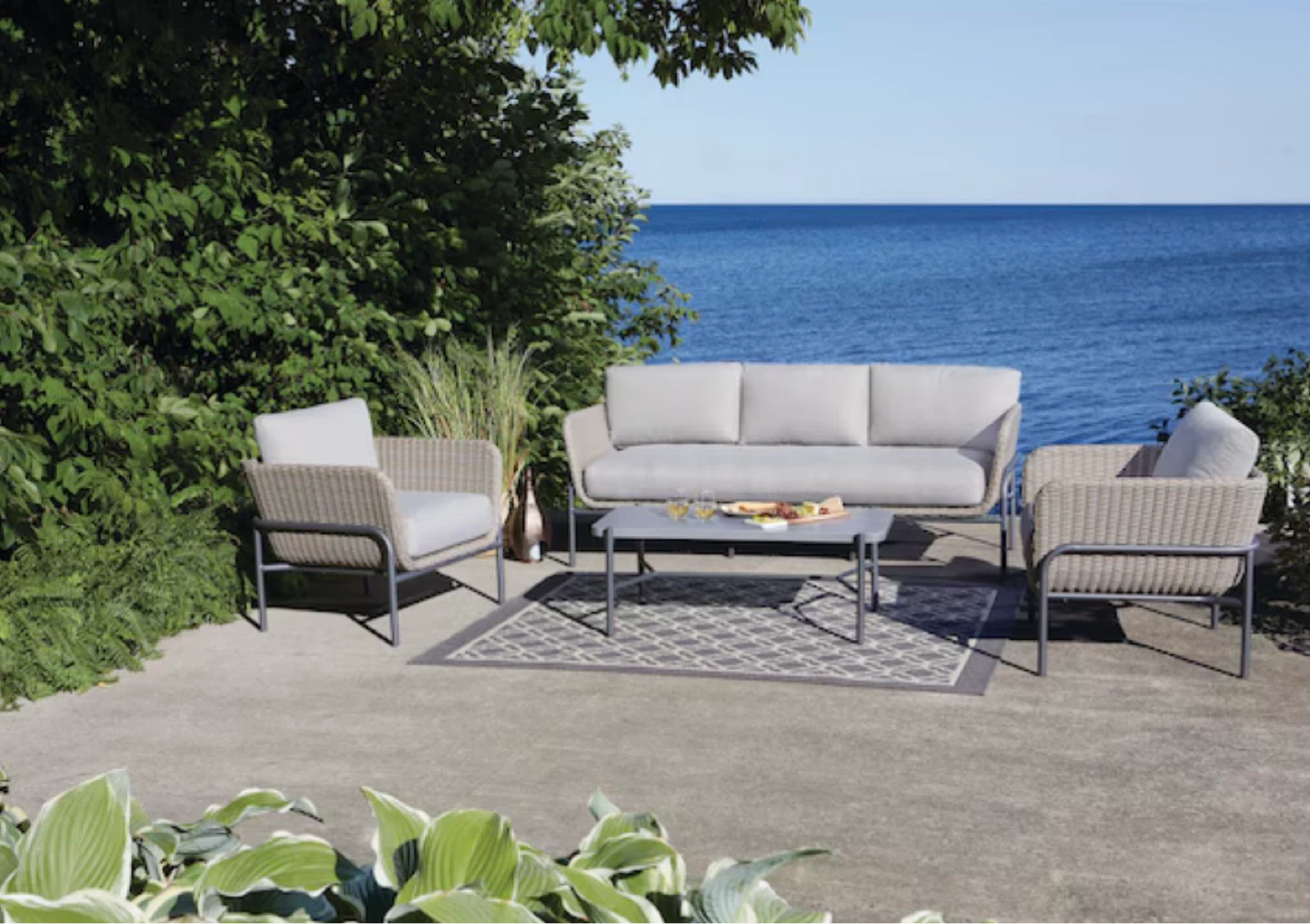 New CANVAS Gates Steel Outdoor/Patio Conversation Set, 4-pc - photo 3