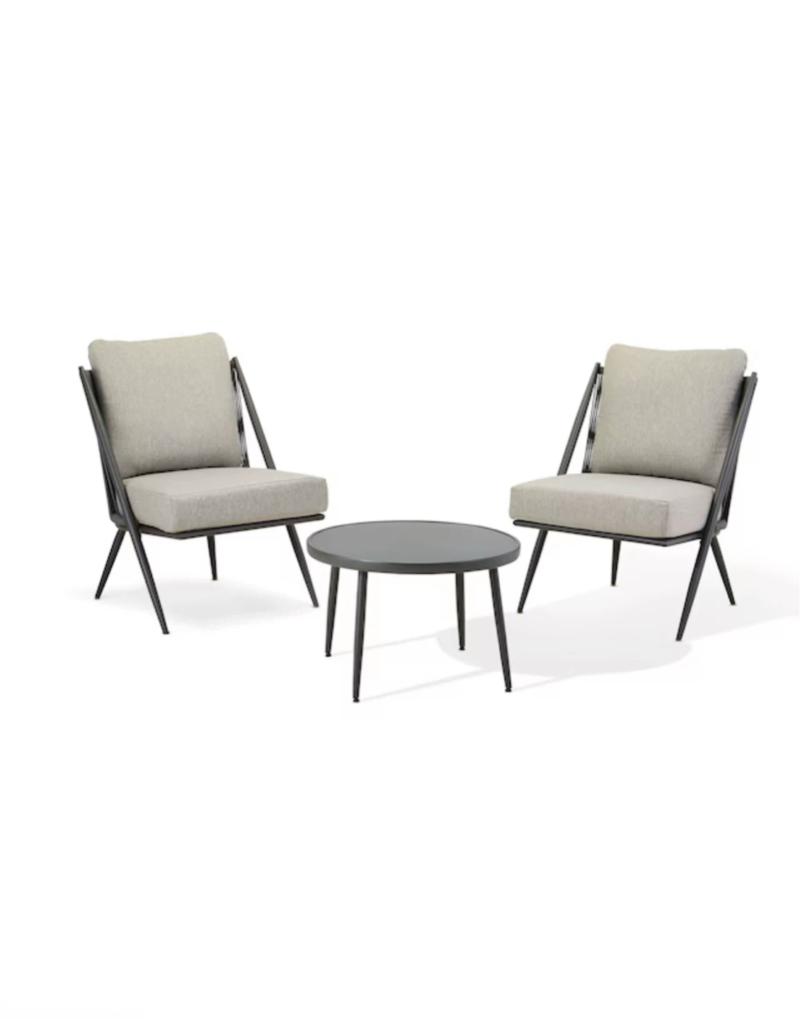 New CANVAS Nero Steel Frame Outdoor Set,3-pc - photo 2