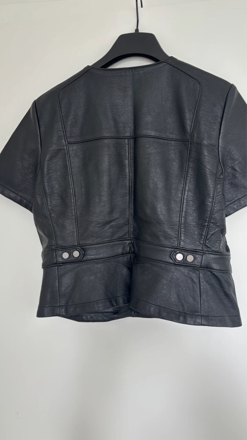BCBGMAXAZRIA Black Faux Leather Moto Jacket - photo 3