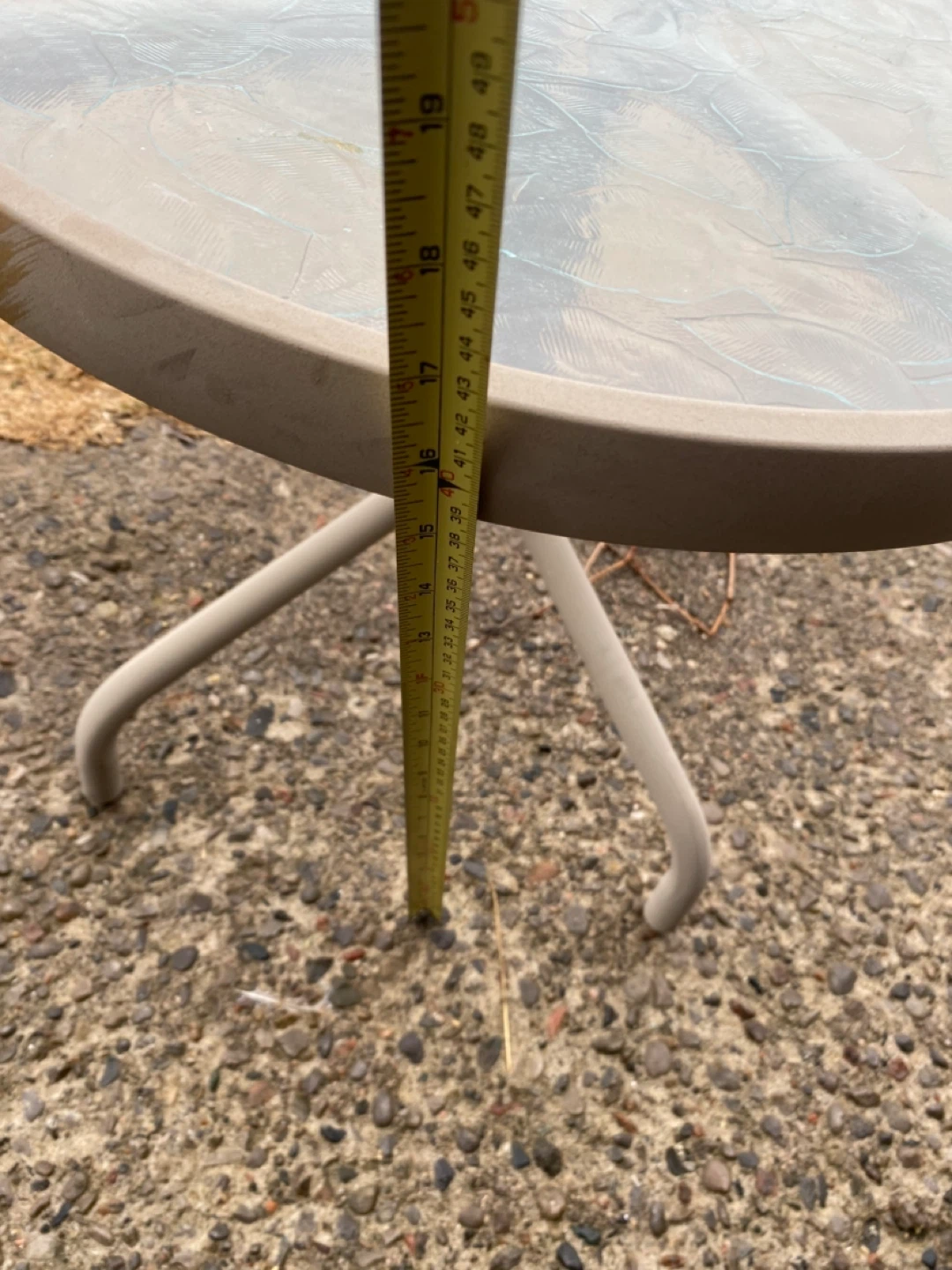 Round Glass Top Patio Side Table - photo 4