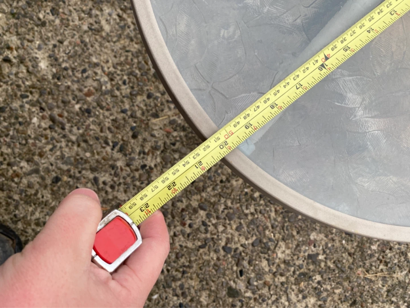 Round Glass Top Patio Side Table - photo 3