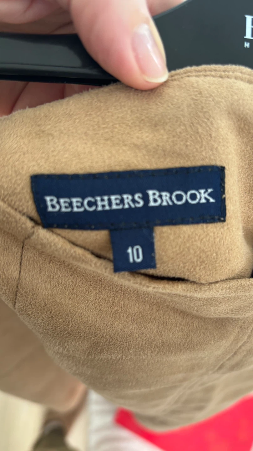 Beechers Brook Tan Suede Skirt Size 10 - photo 3