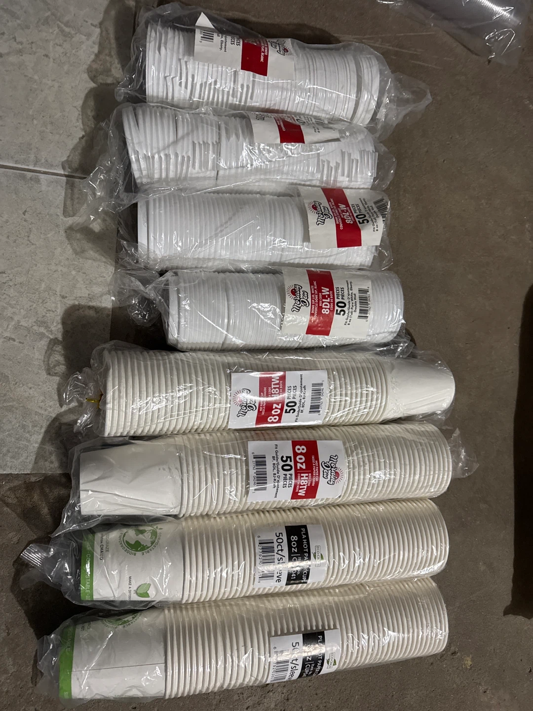 Morning Dew 8oz PLA Hot Paper Cups (Multiple Packs)