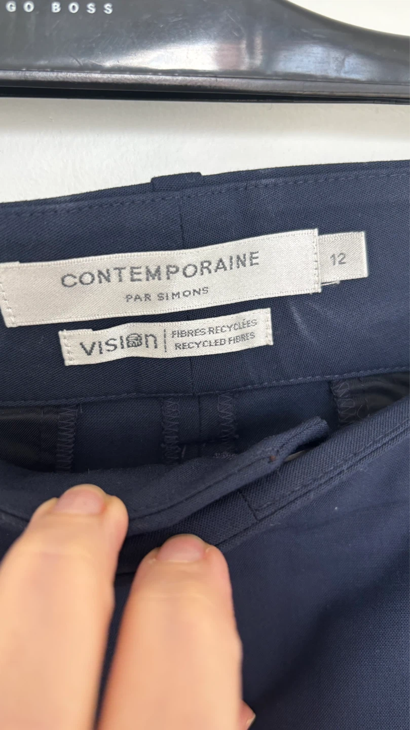 Contemporaine Par Simons Navy Wide Leg Pants Size 12 - photo 3