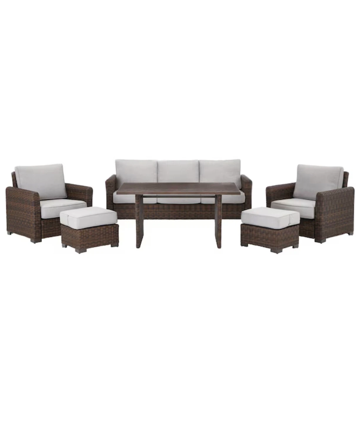 New CANVAS Cambridge Wicker Outdoor/Patio Dining Set, 6-pc