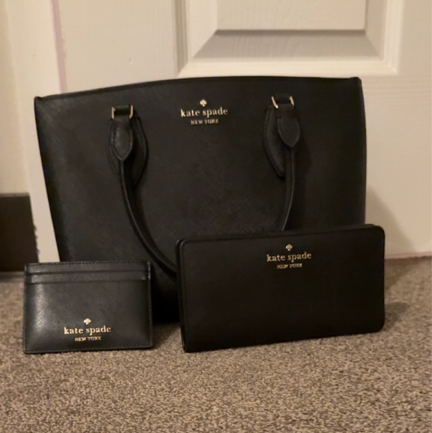 Black Kate Spade Handbag Set