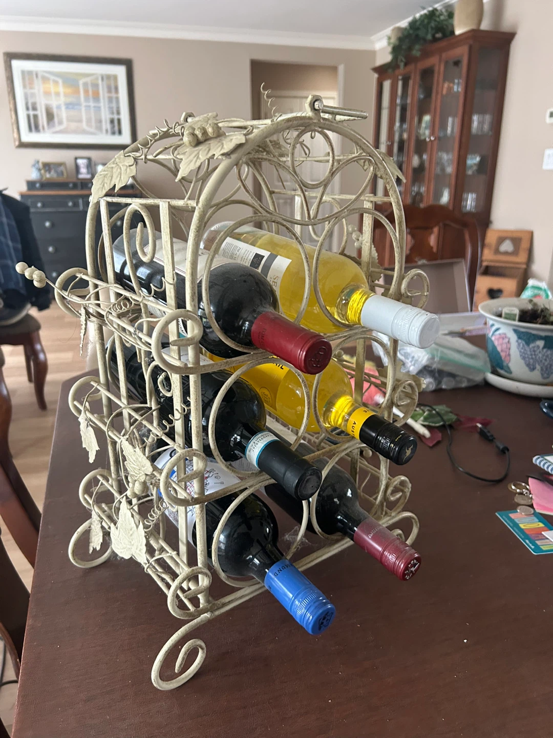 Decorative metal wine rack - photo 4