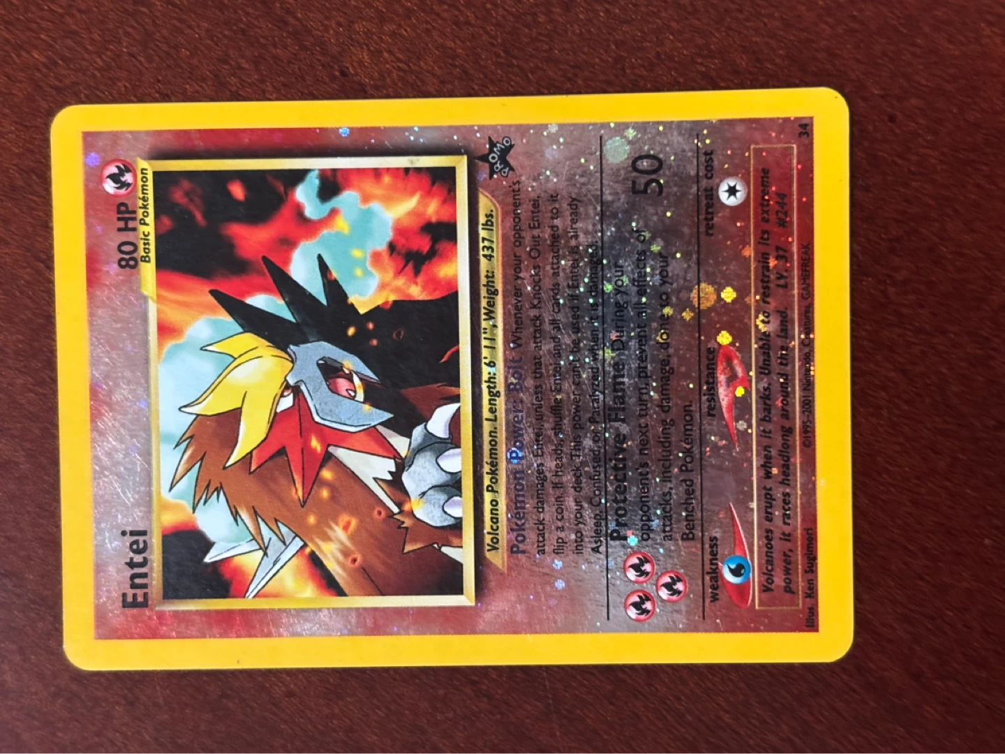 Entei Pokémon Trading Card
