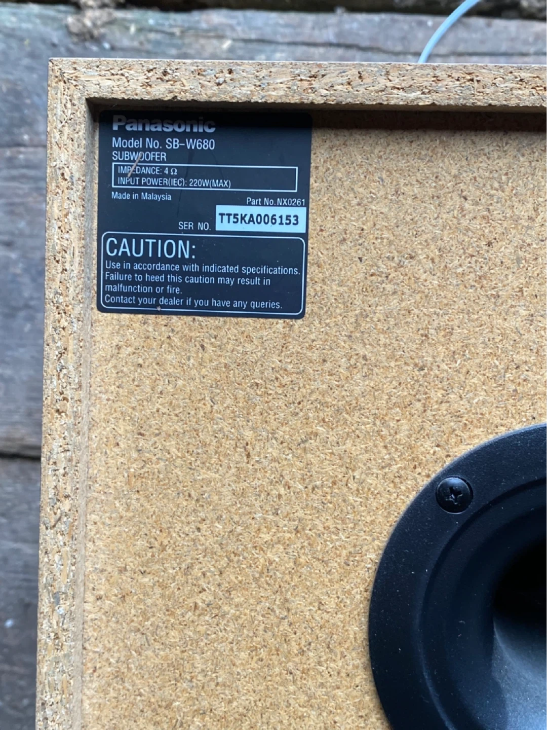 Panasonic SB-W680 Subwoofer - photo 2