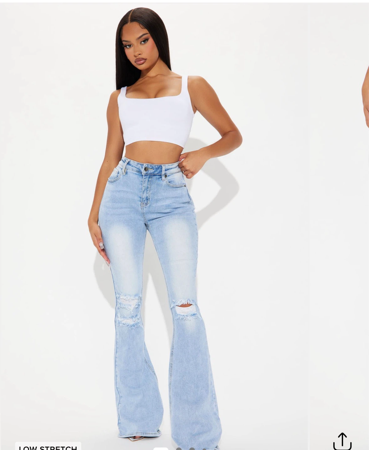 Fashion Nova Light Wash Flare Jeans Size 7