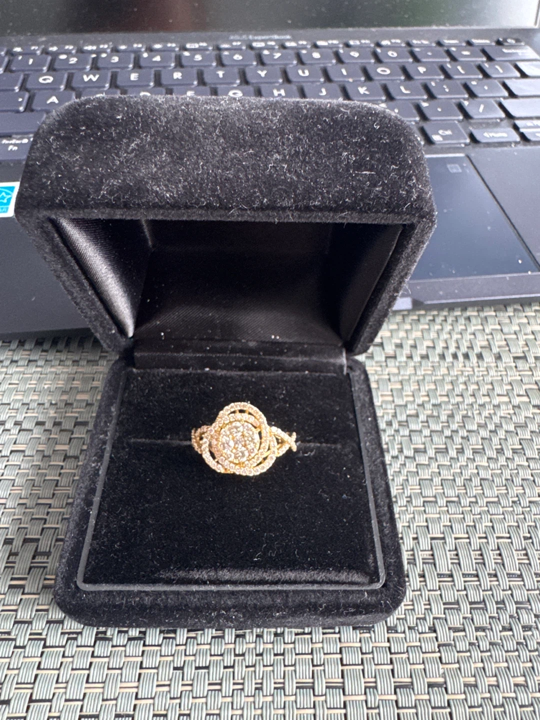 Diamond Ring with Gem Identification Report