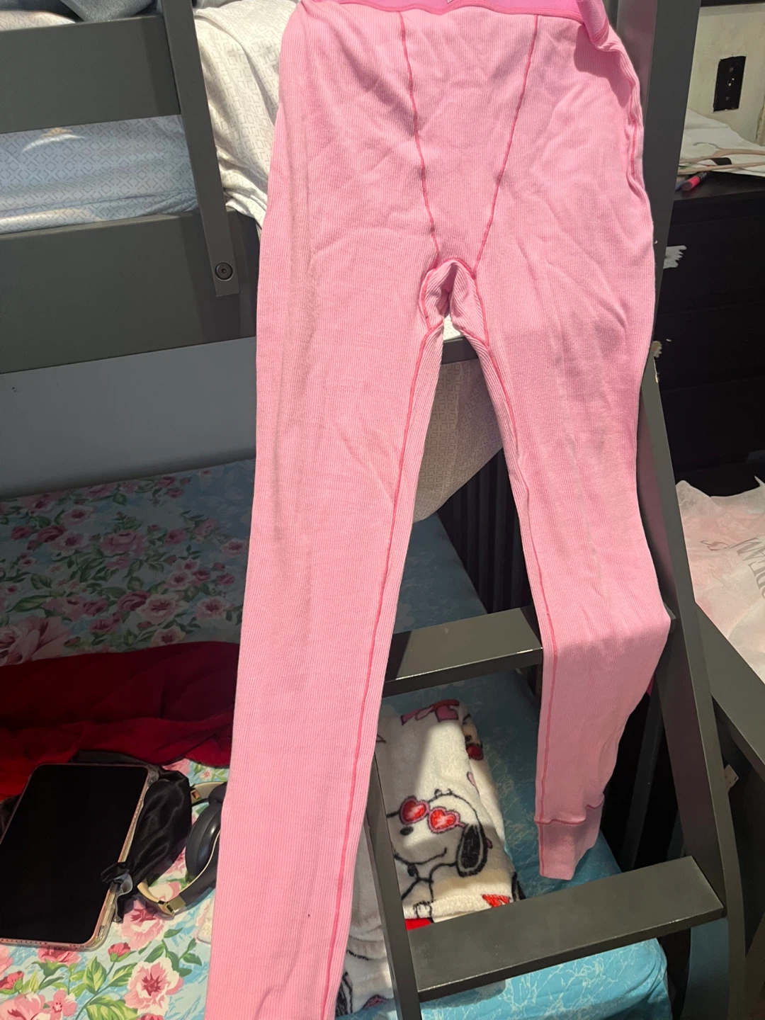 Pink Ribbed Thermal Leggings S/P - photo 4