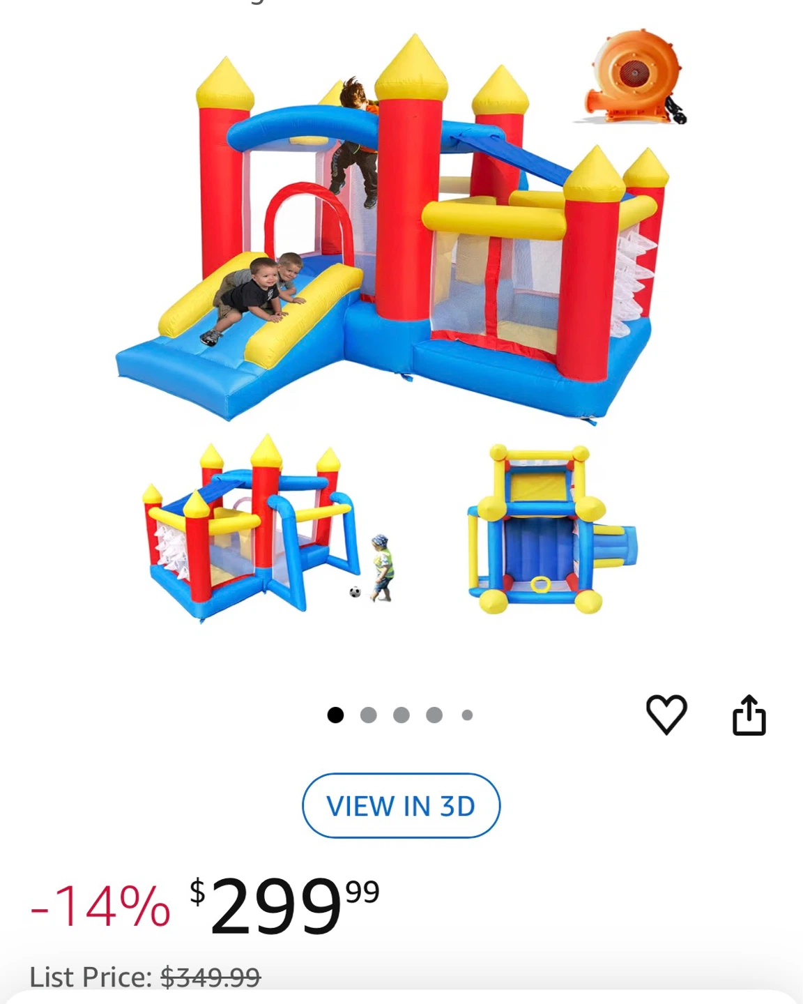 Kids Bounce House with Slide and Soccer Goal - photo 2