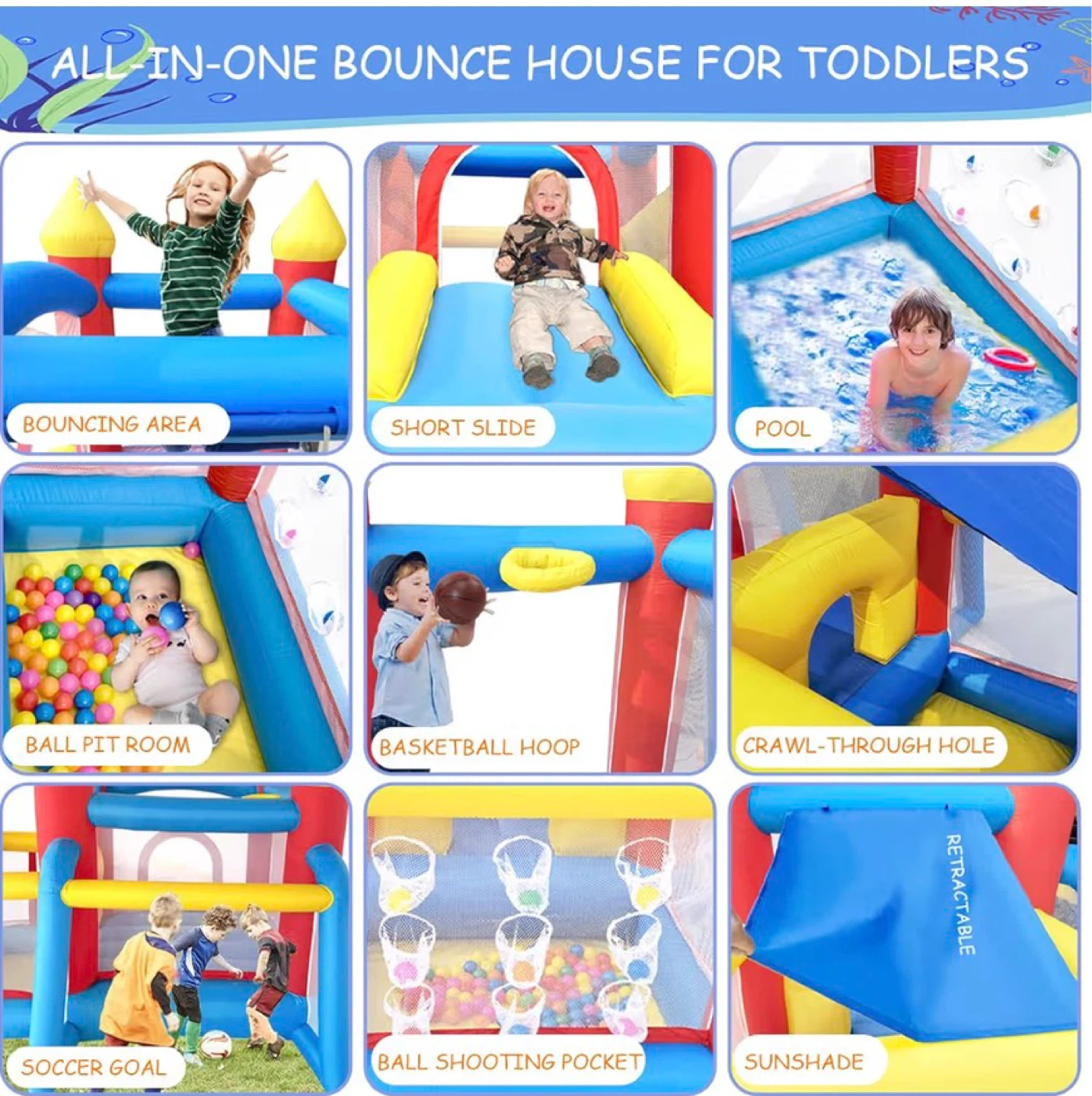 Kids Bounce House with Slide and Soccer Goal - photo 5
