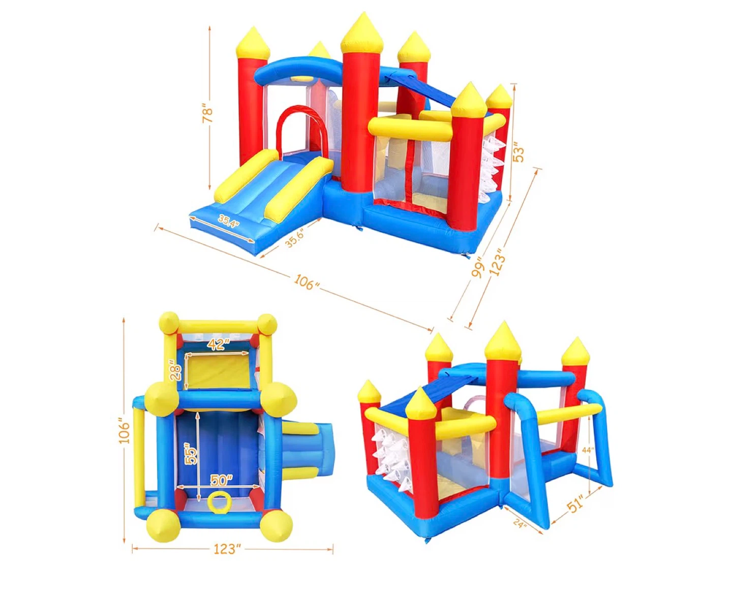 Kids Bounce House with Slide and Soccer Goal - photo 3