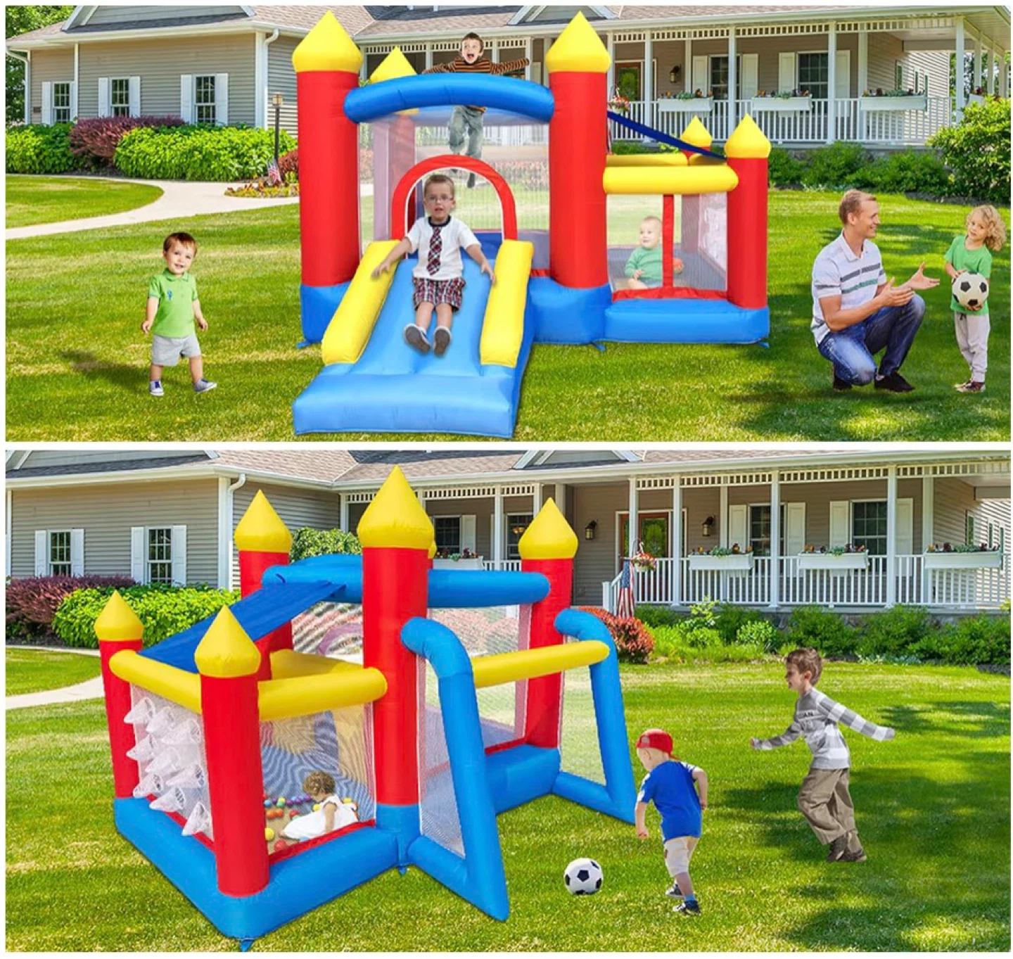 Kids Bounce House with Slide and Soccer Goal - photo 4