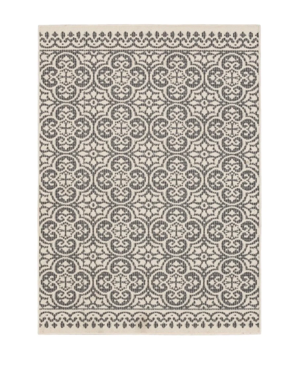 5x7 feet UNTH Area Rug - Grey/Cream Pattern