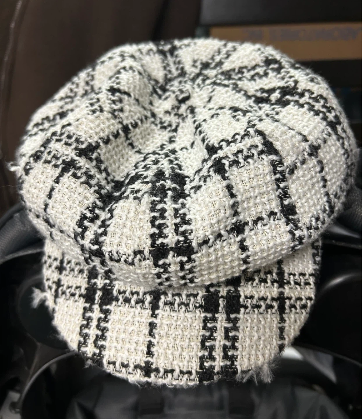 Tweed Plaid Newsboy Cap