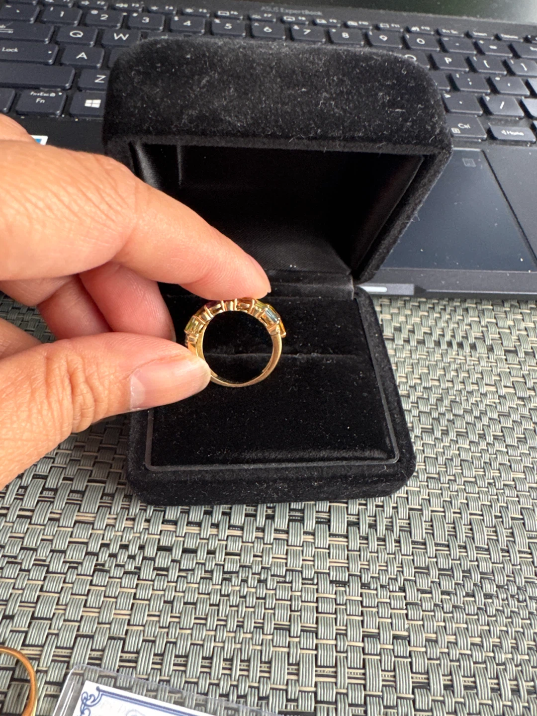 18 Gold Multi-Gemstone Ring - photo 2