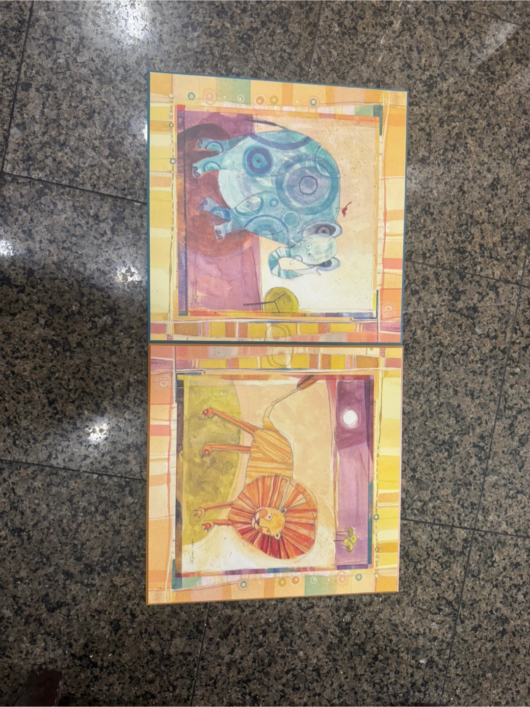 Set of 2 "PRT CHARM" MDF Art Pieces