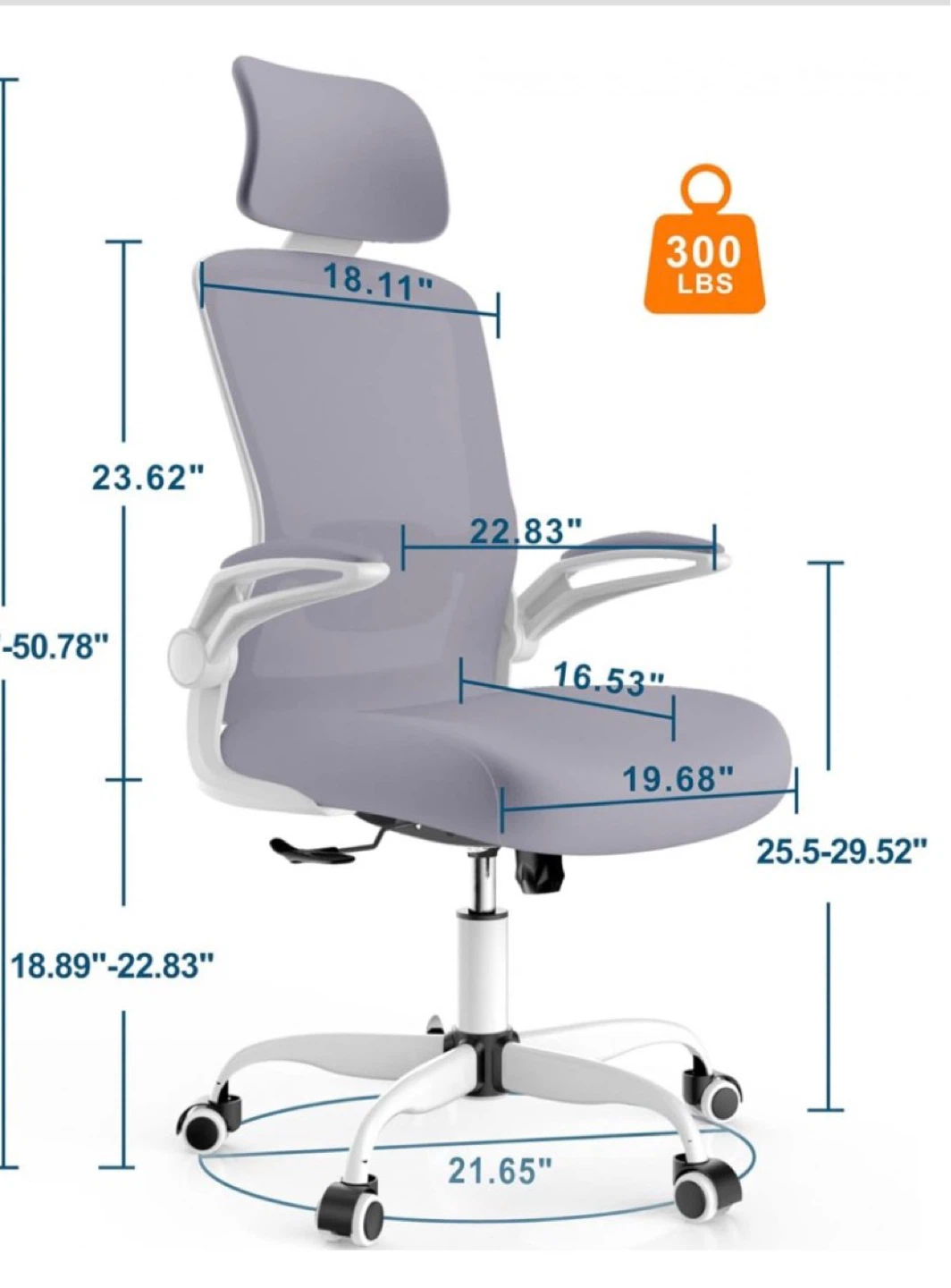 Ergonomic Office Chair with Tilt & Rock - Model OC-5188H - photo 2