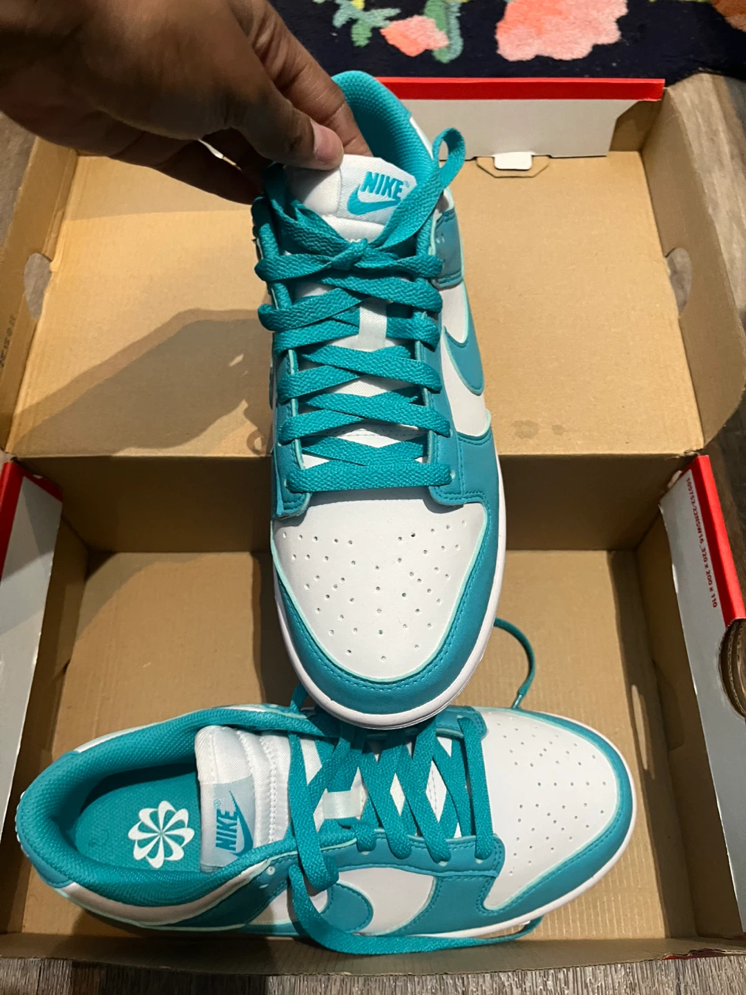 Nike Dunk Low SE Teal White Women's Shoes - photo 3