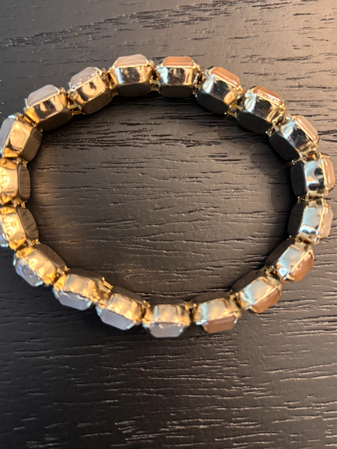 Stretch Bracelet with Faceted Gems - photo 2