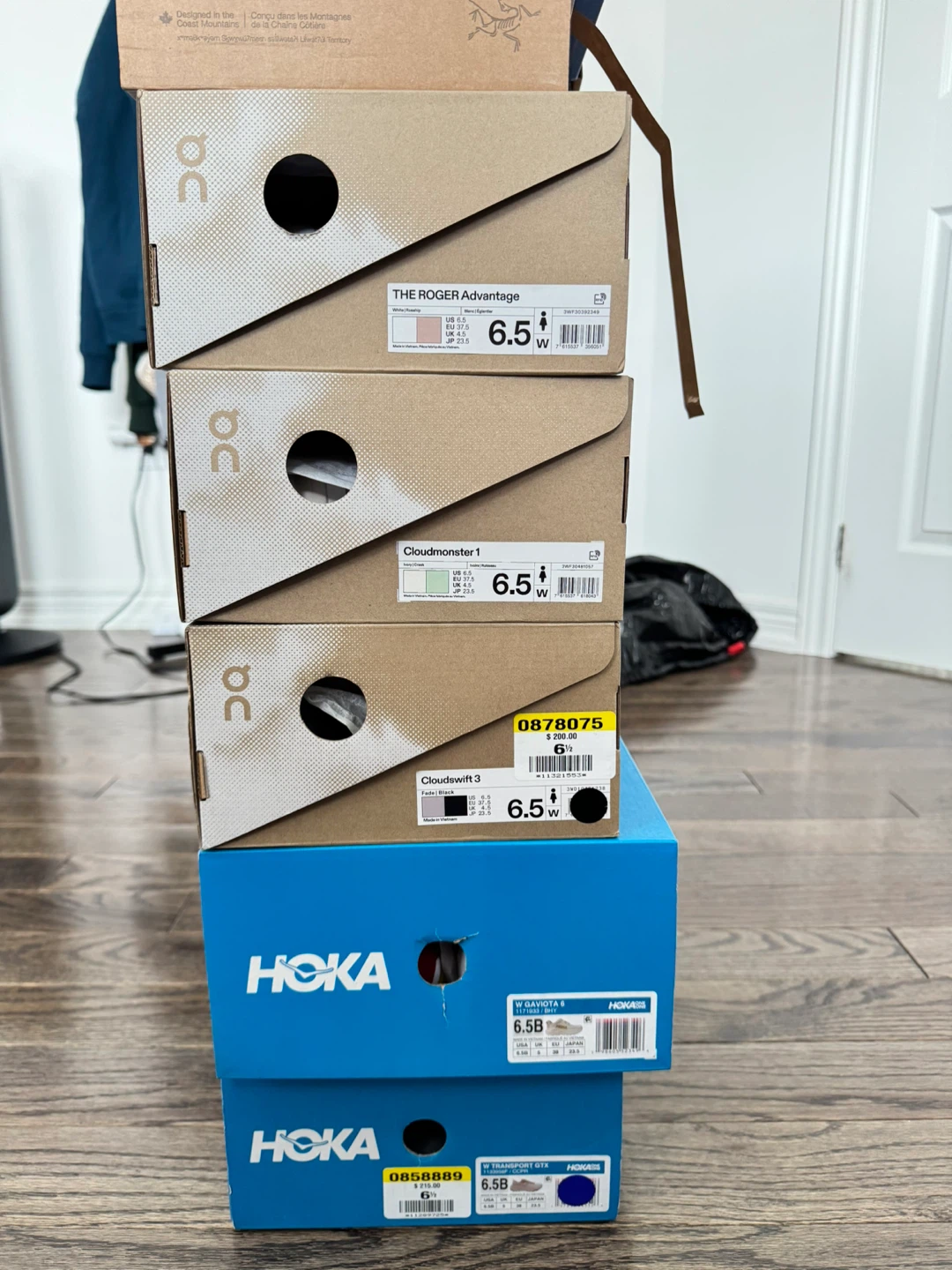 Assorted Shoe Boxes - Brooks, Hoka, On, Arc'teryx - photo 2