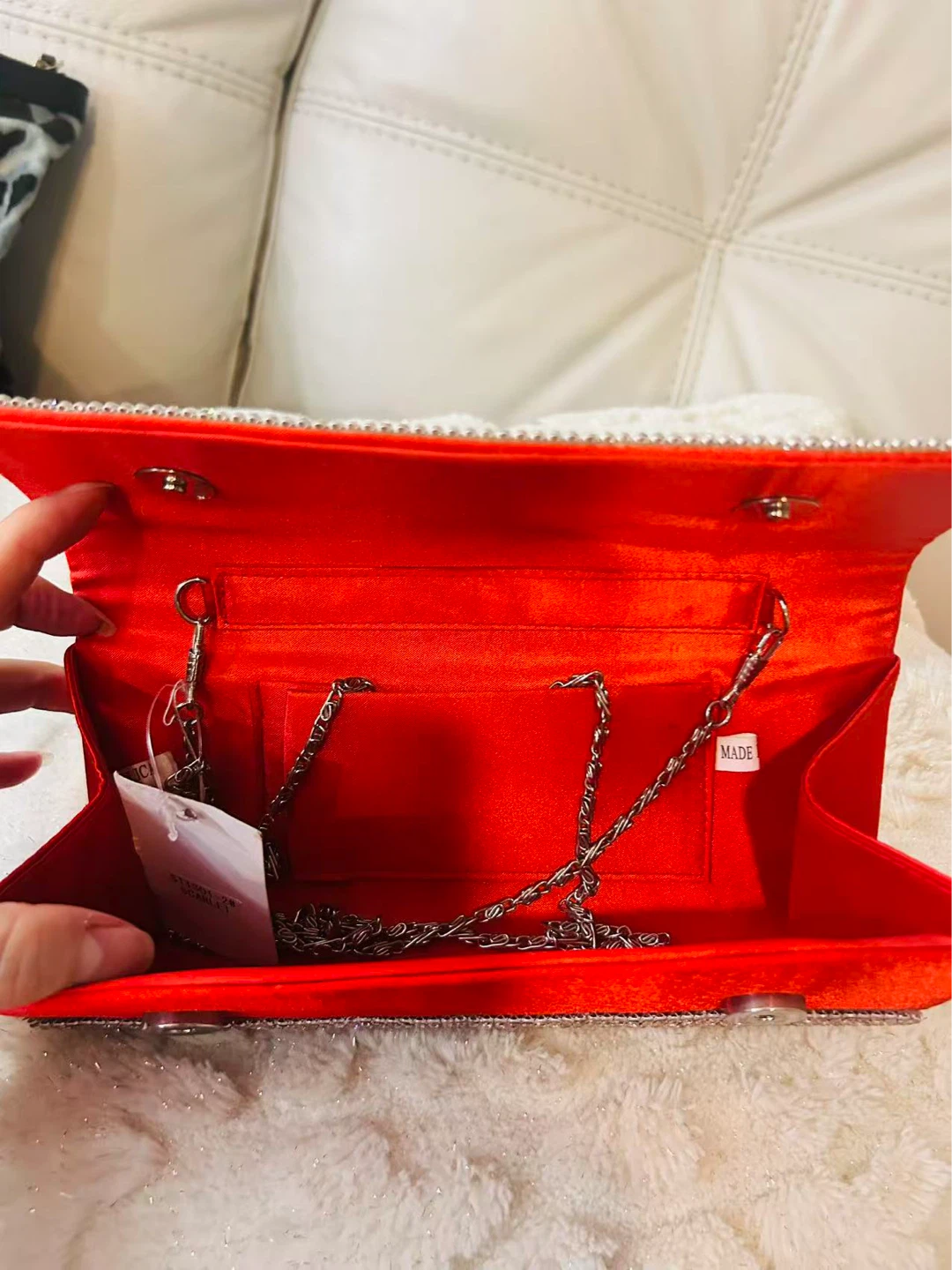 Sparkly Rhinestone Clutch with Chain - photo 2