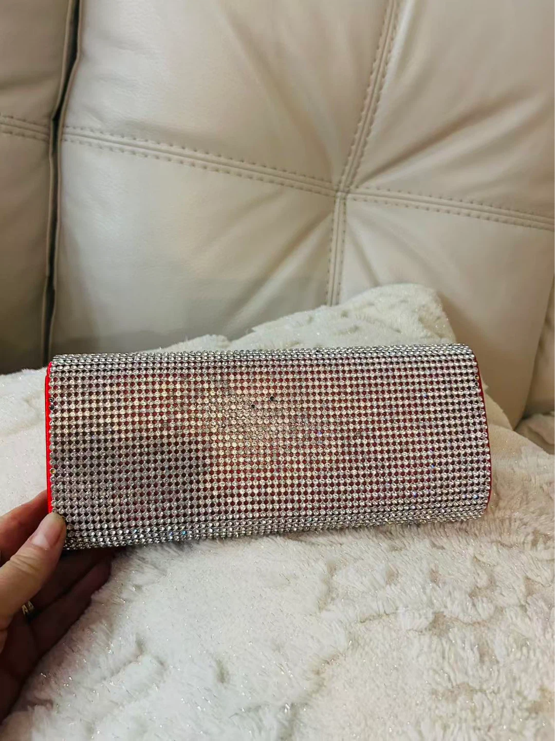 Sparkly Rhinestone Clutch with Chain - photo 4