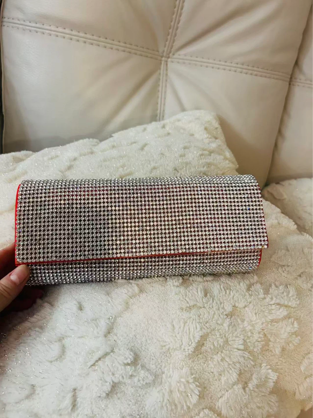 Sparkly Rhinestone Clutch with Chain - photo 3