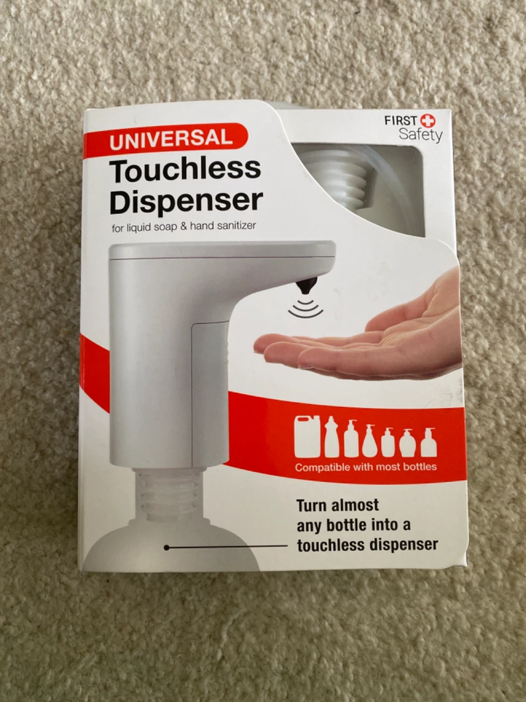 First Safety Universal Touchless Dispenser for Soap