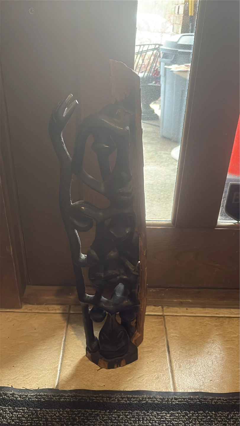 Hand Carved Wood Sculpture - photo 2